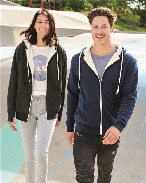 Independent Trading Co. Unisex Sherpa-Lined Hooded Sweatshirt #EXP90SHZ