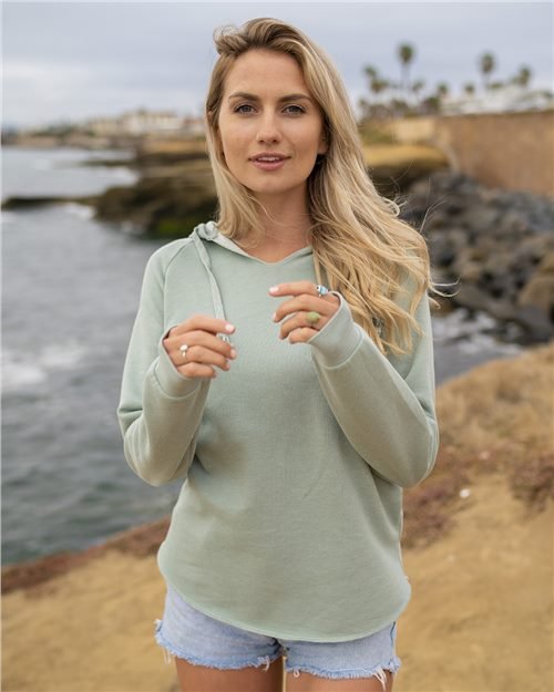 Independent Trading Co. Women's Lightweight California Wave Wash Hooded Sweatshirt #PRM2500